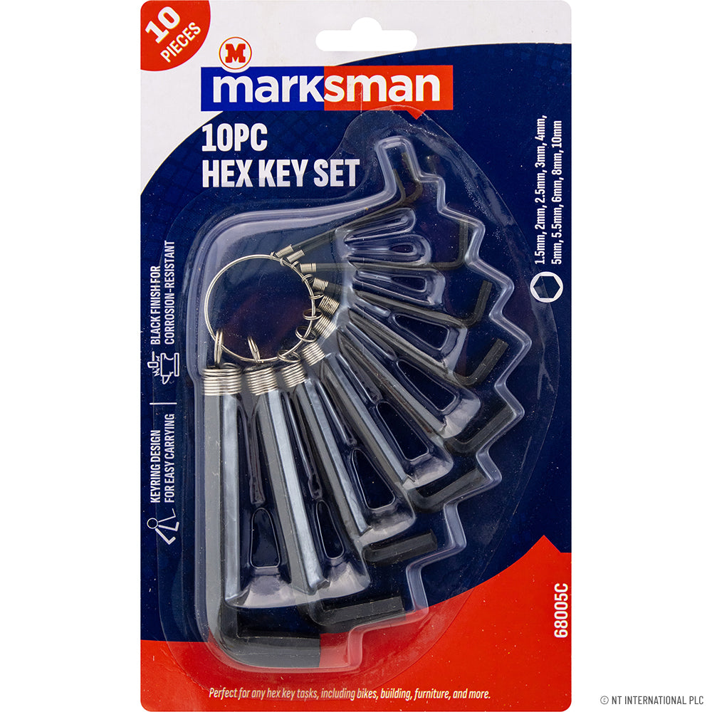 10pc Hex Key Set - Metric