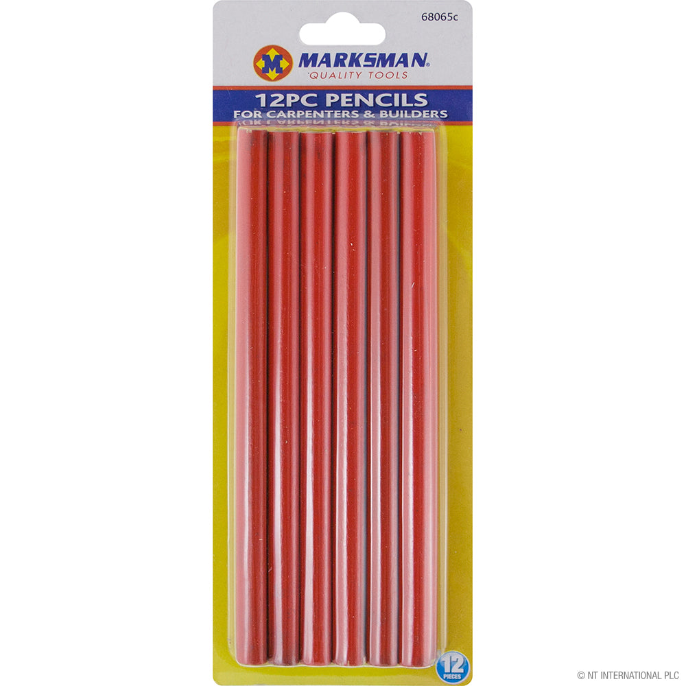 Peak Kit 12pc Carpenter / Builder Pencil Set - Red - Peak Kit