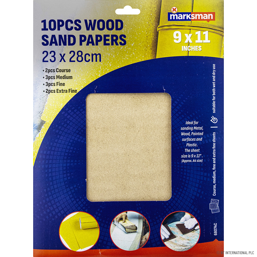 10pc Wood Sandpaper - 9