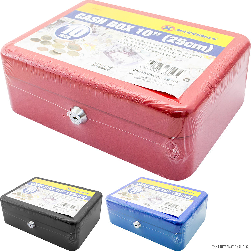 10" Cash Box - 250 x 180 x 90mm - Asst Col