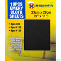 10pc Emery Cloth Sheets - 9