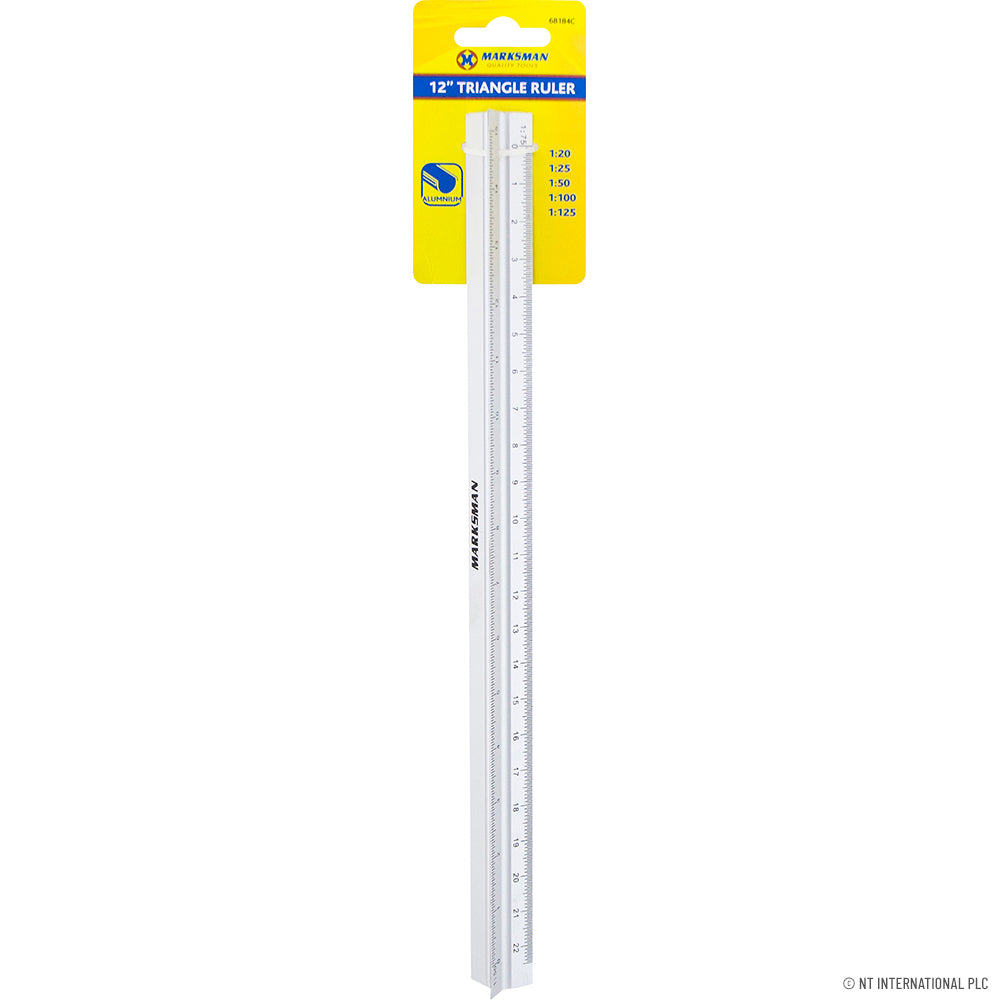 12" Aluminium Triangular Ruler