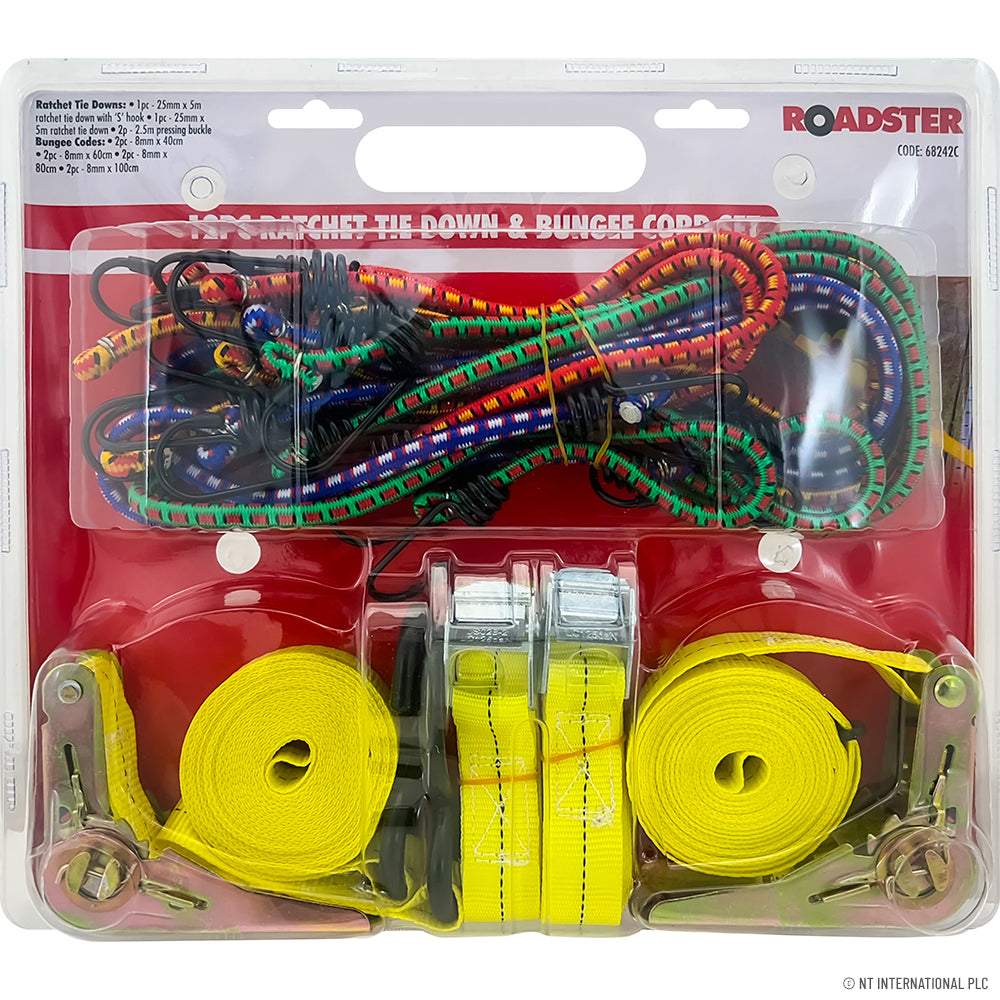 12pc Tie Down & Bungee Cord