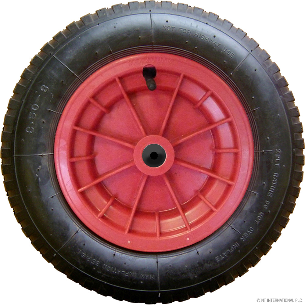 14"/ 35cm Wheel Barrow Tyre - Black / Red