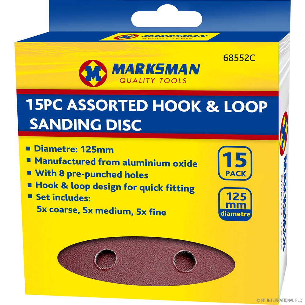 Peak Kit 15pc Hook & Loop Sanding Disc - 125mm - Peak Kit