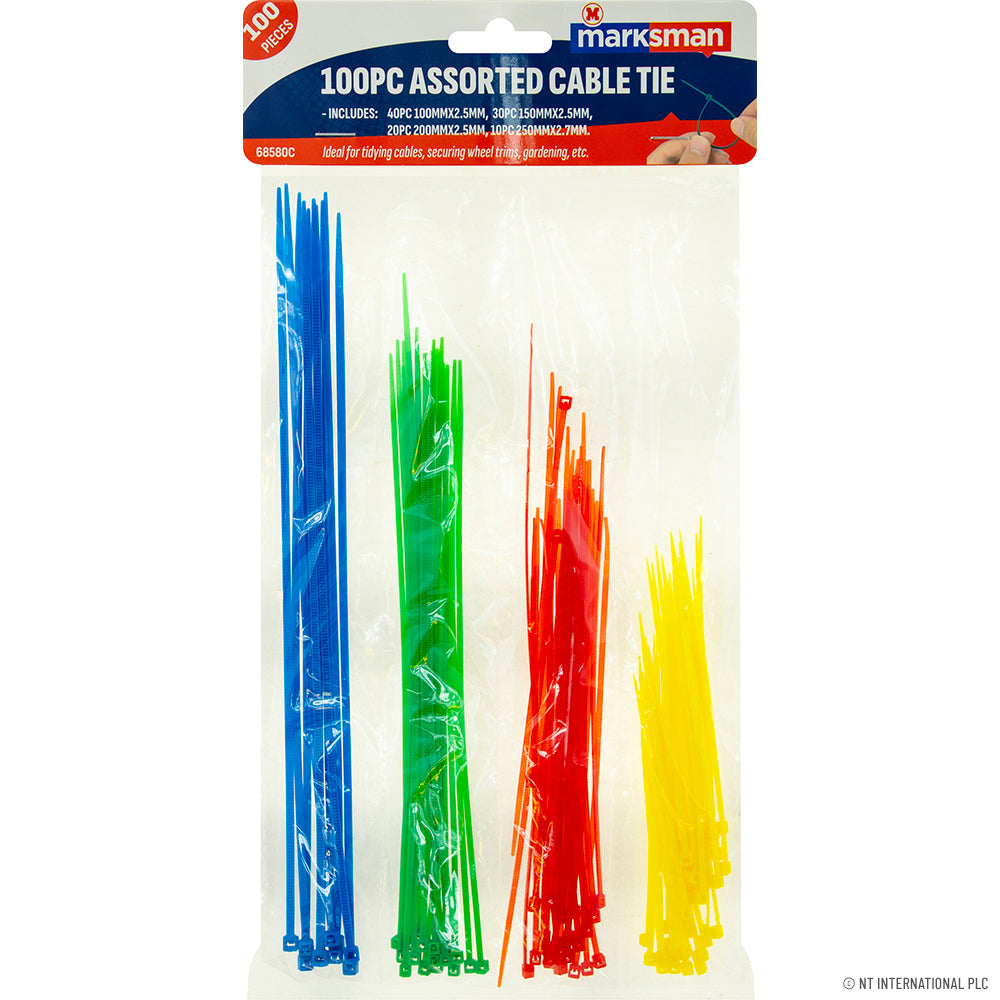 100pc Assorted Cable Tie Set