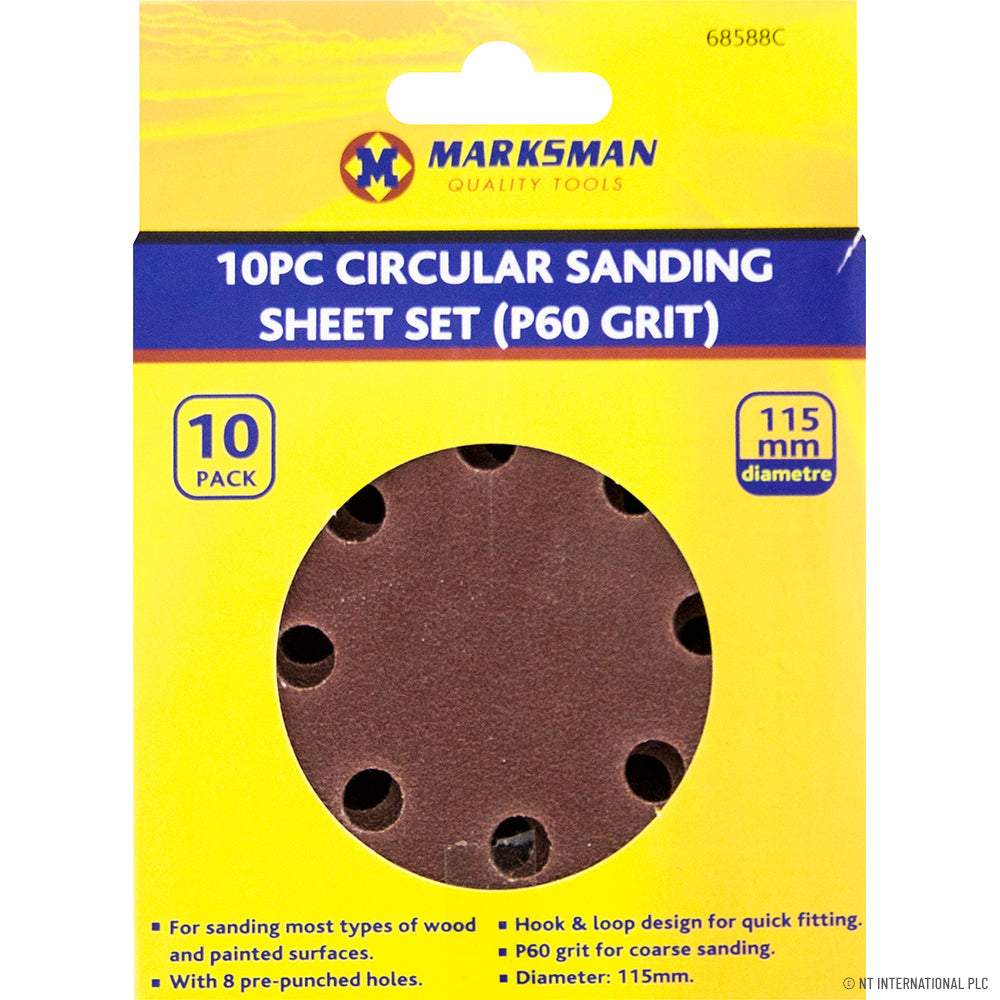 Peak Kit 10pc Circular Sanding Sheet Set - P60 Grit - Peak Kit