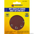10pc Circular Sanding Sheet Set - P80 Grit