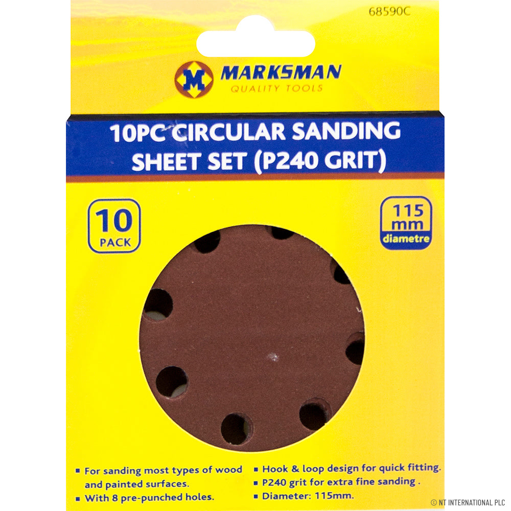 Peak Kit 10pc Circular Sanding Sheet Set - P240 Grit - Peak Kit