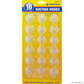 18pc Large Suction Hooks - Clear