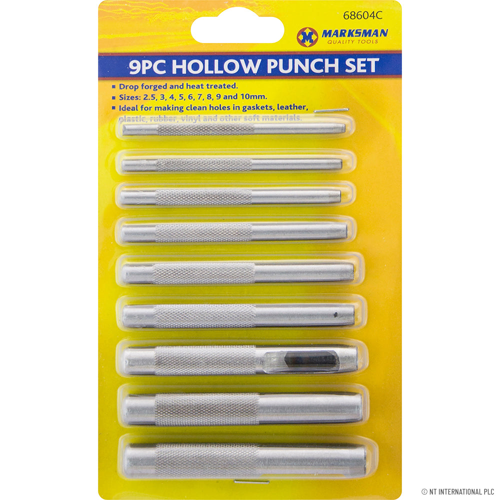9pc Hollow Punch Set