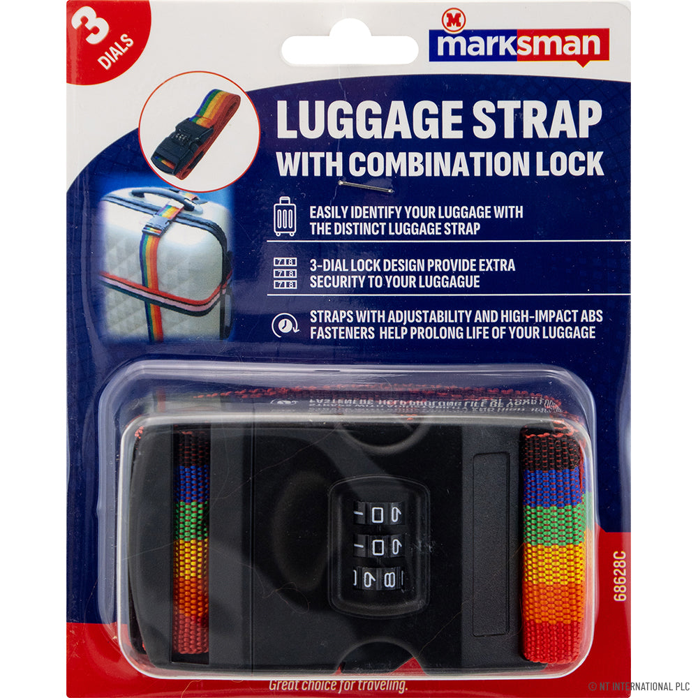 3 Digit Combination Luggage Strap Lock