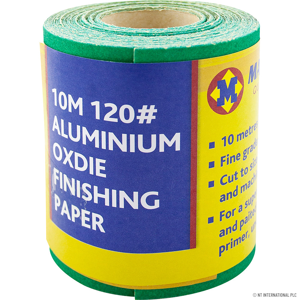 10m Aluminium Oxide Finishing Paper - 120