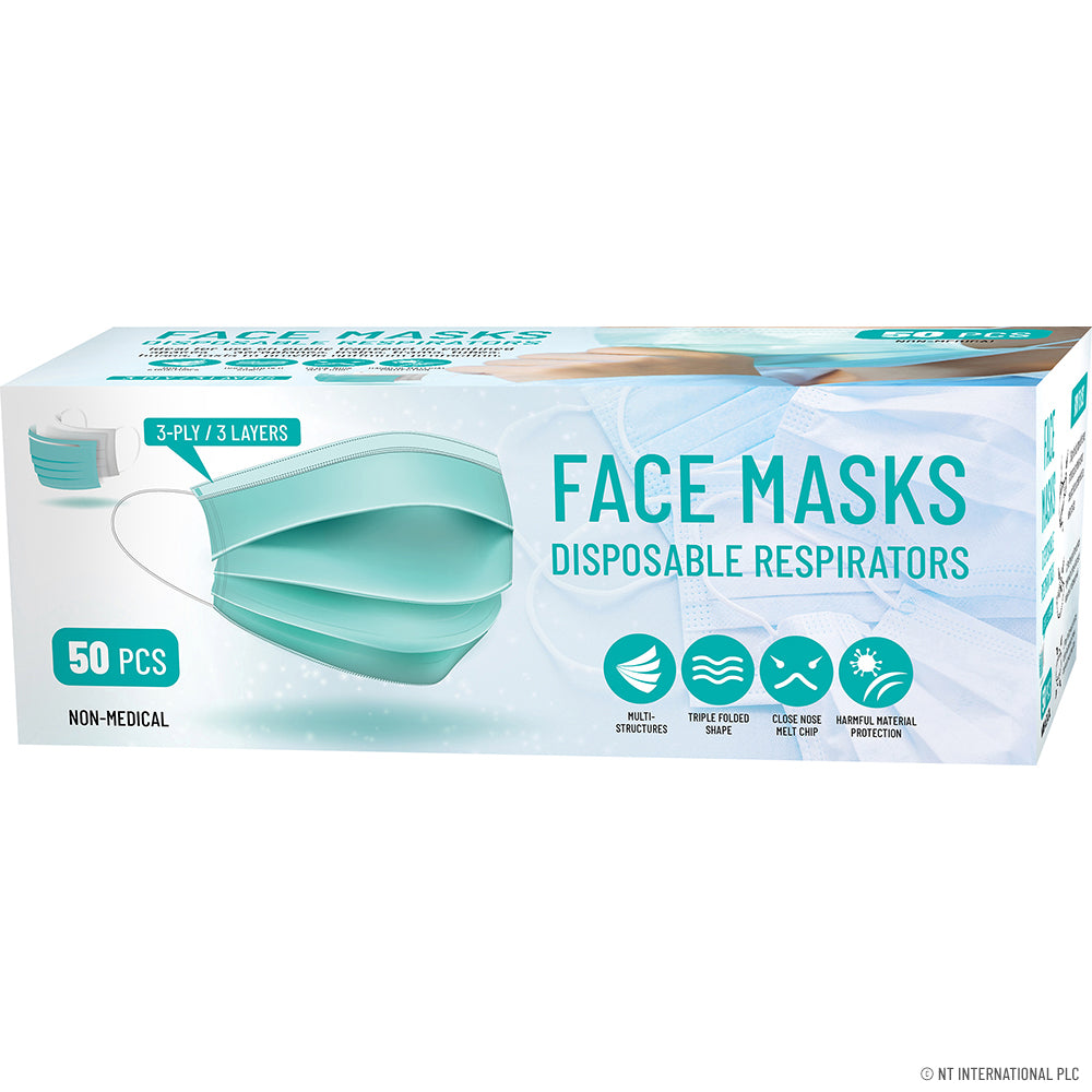 Peak Kit Pk50 3ply Face Mask Green Box(AM1621-NT) - Peak Kit