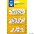 100pc Assorted Cable Clips - White