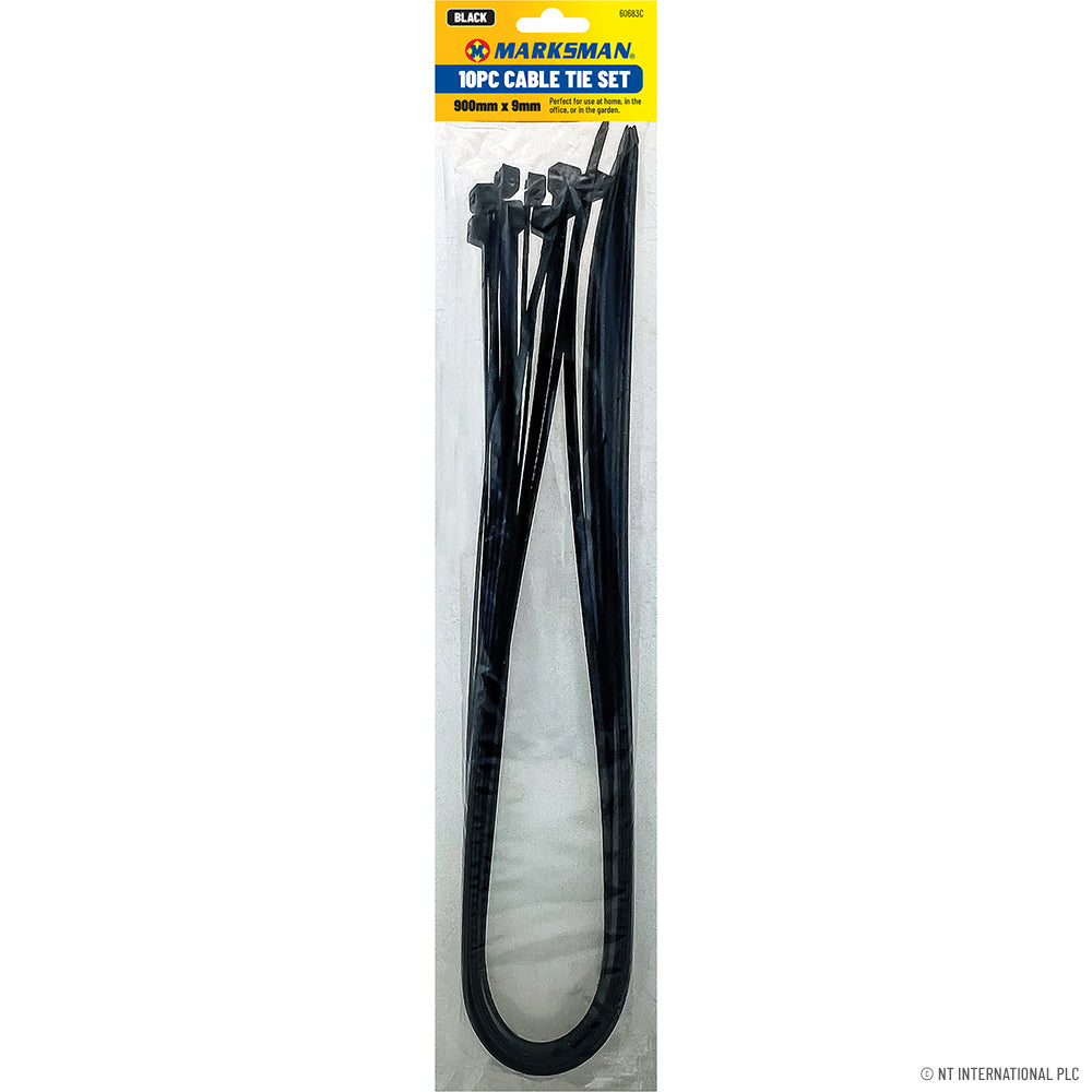 10pc Cable Tie Set White 900x9mm