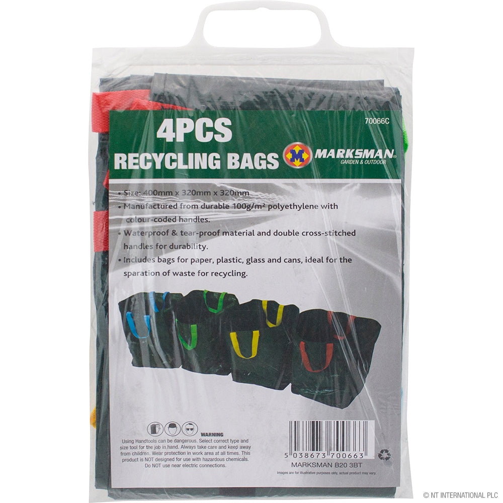 4pc Recycling Bags - 400 x 320 x 320mm