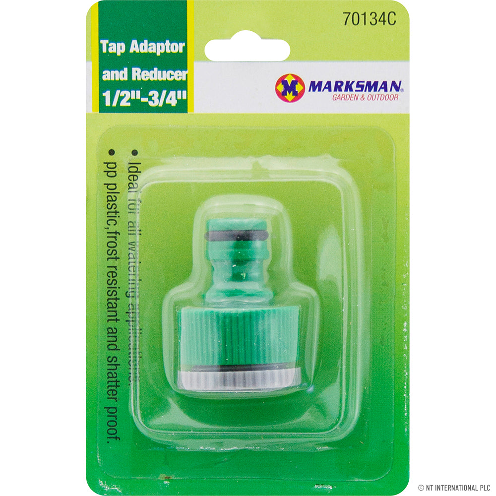 1/2" - 3/4" Reducer & Tap Adaptor - Hose Pipe