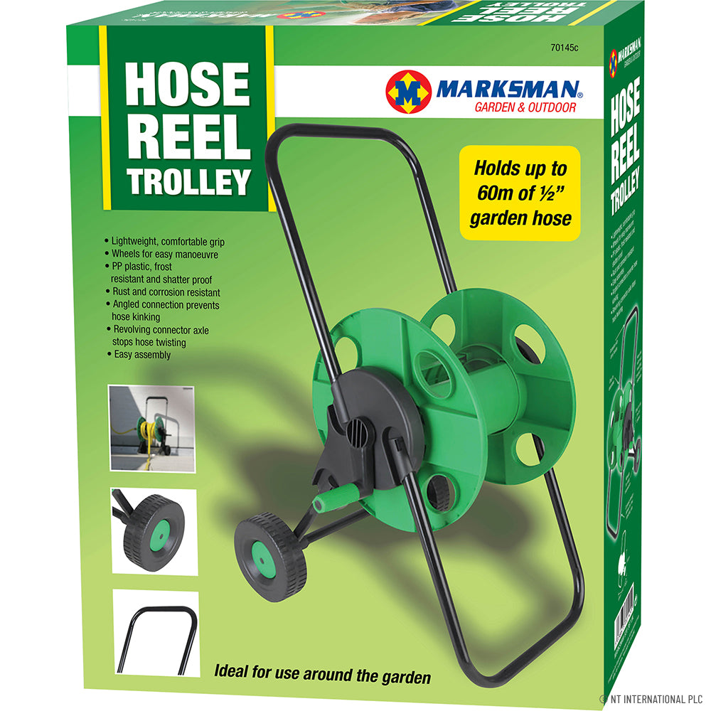Garden Hose Reel Trolley - Holds 60m Pipe
