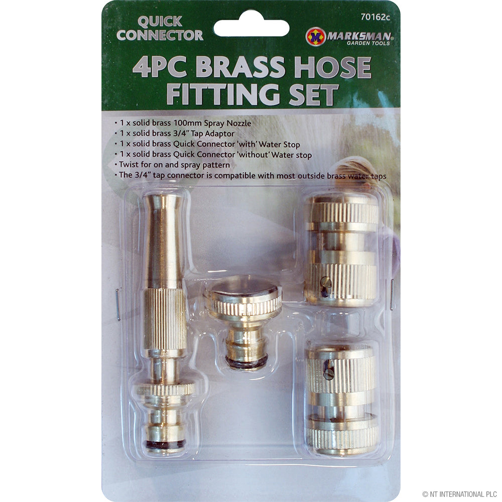 Peak Kit 4pc Brass Hose Pipe Fitting Set - Peak Kit