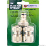 4pc Brass Hose Pipe Fitting Set