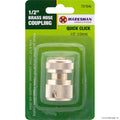 1/2" Quick Click Brass Hose Pipe Coupling - 1