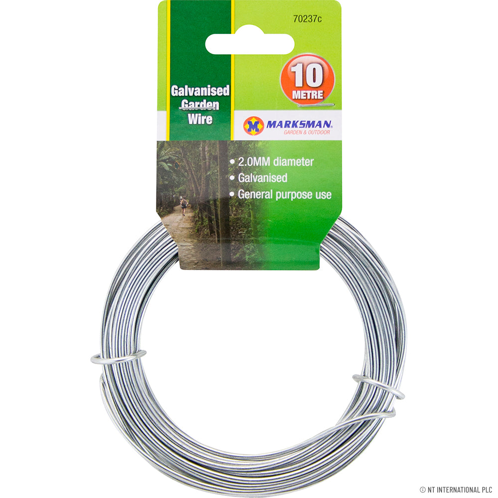 Peak Kit 2.0mm x 10m Garden Wire - Galvanised - Peak Kit
