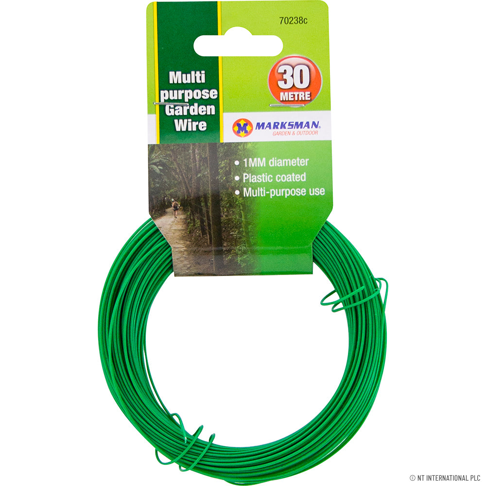 3mm x 5m Garden Wire - Green
