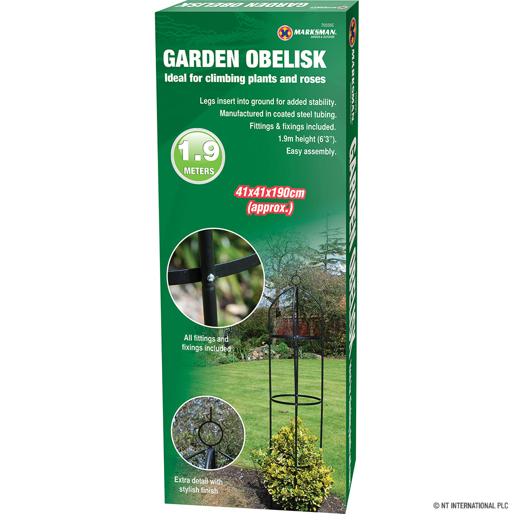 1.9m Garden Obelisk - 41 x 41 x 190cm