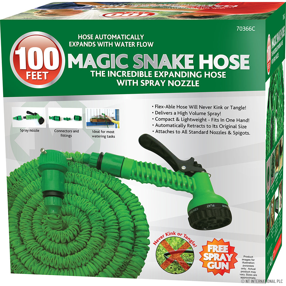 Peak Kit 100ft Magic Garden Hose Pipe 30m - Green - Peak Kit