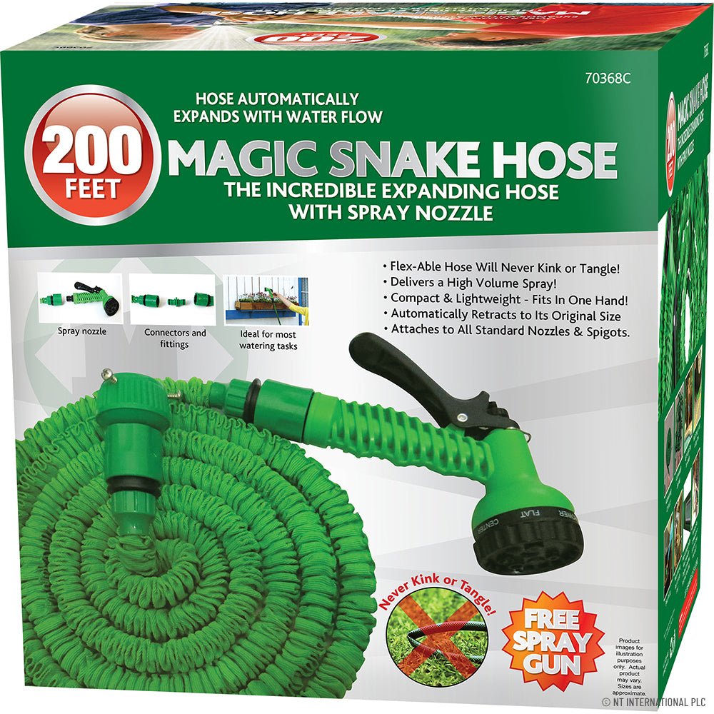 Peak Kit 200ft Magic Garden Hose Pipe 60m - Green - Peak Kit