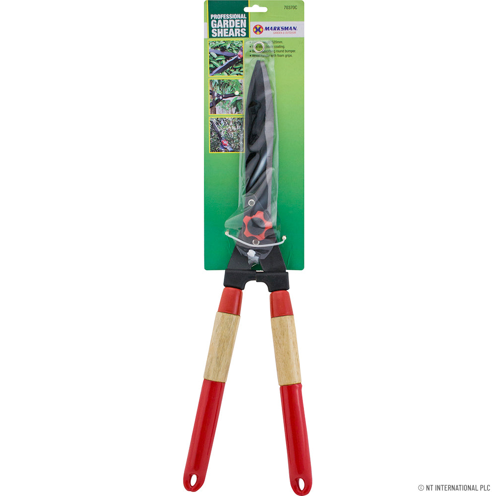 10"/25cm Garden Hedge Shears - Wooden Handle