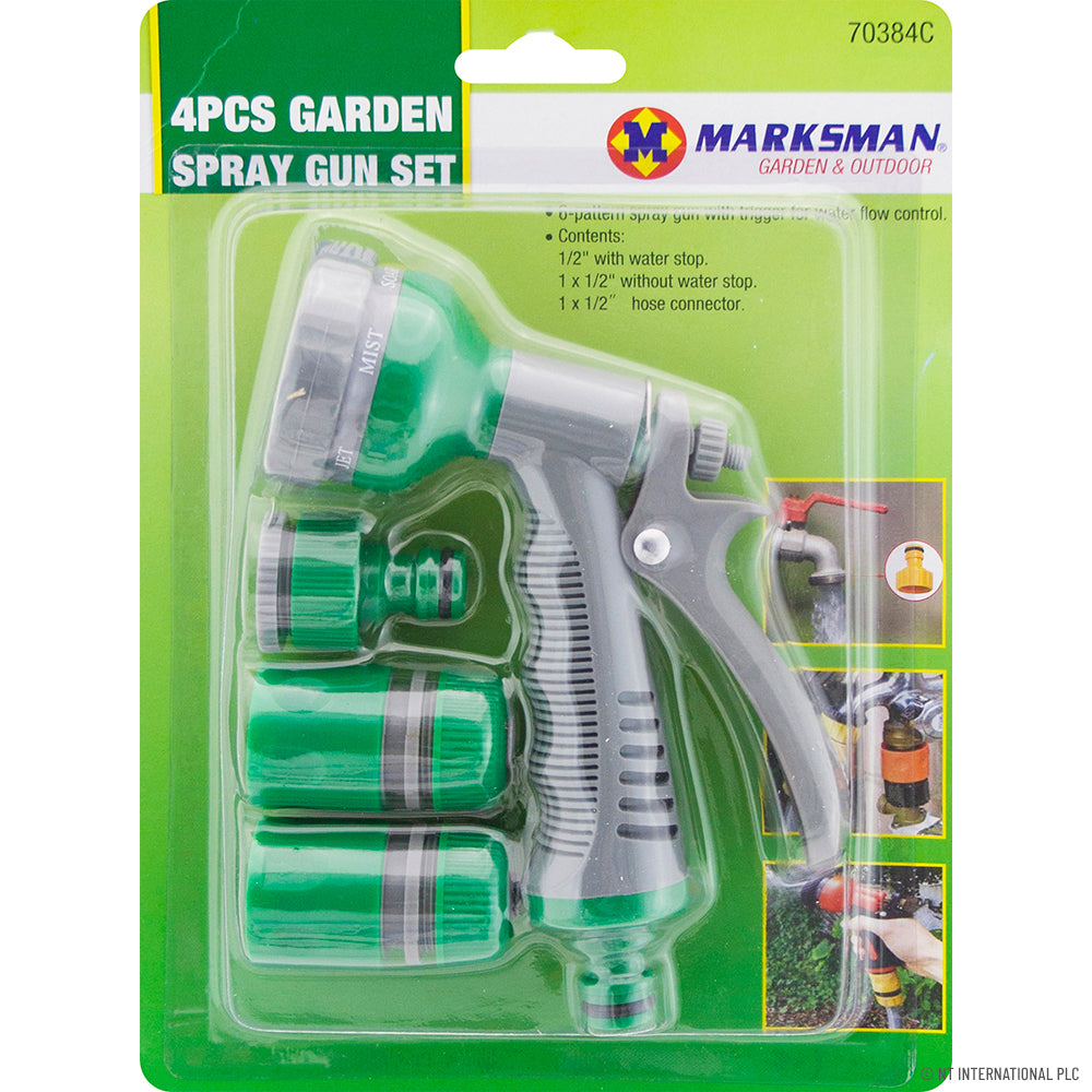 4pc Spray Gun Set - 6 Dial / Function