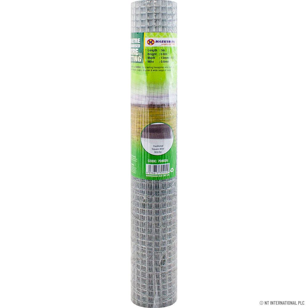 0.6 x 5m Mesh Wire Netting 13mm - 0.6mm