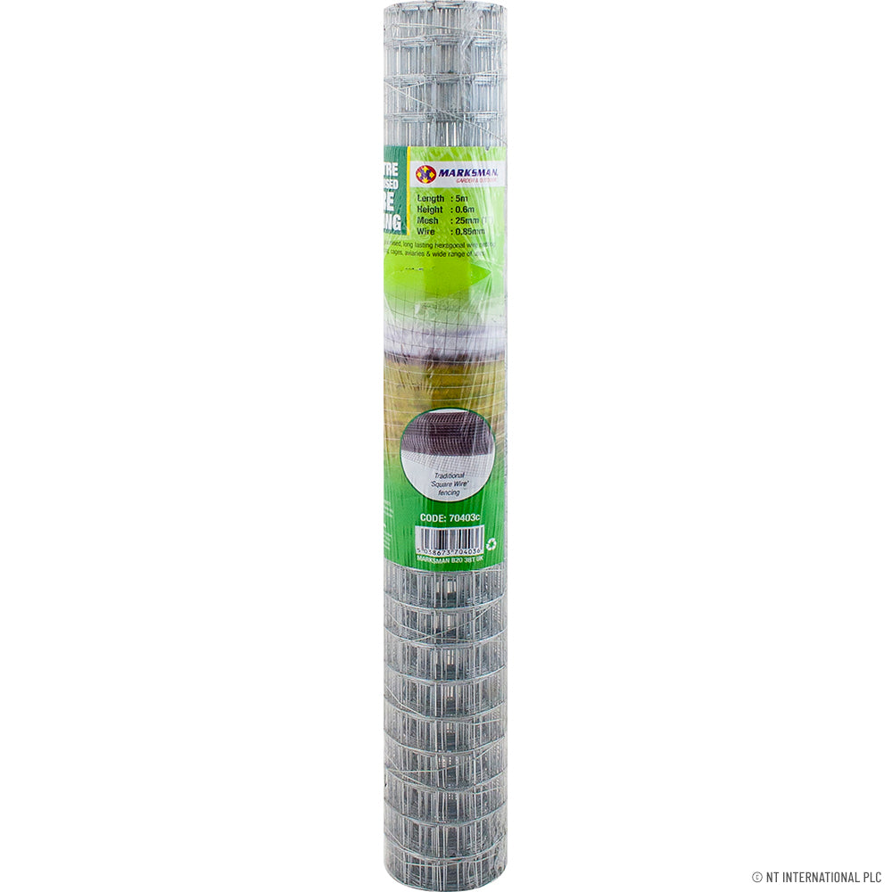 0.6 x 5m Mesh Wire Netting 13mm - 0.6mm