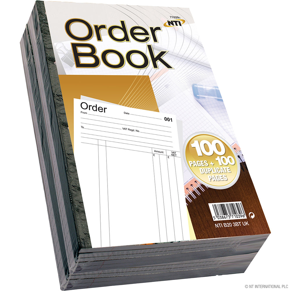 100 Sheet Order Book 190 x 125mm