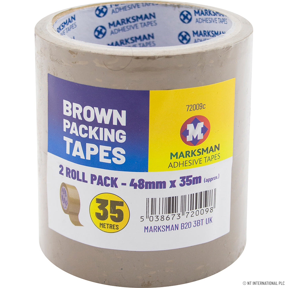 2 Roll Brown Packing Tape 48mm x 30m