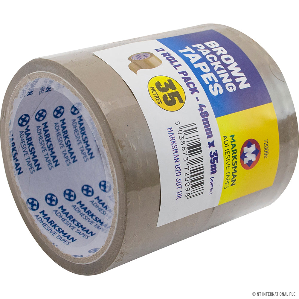 2 Roll Brown Packing Tape 48mm x 30m