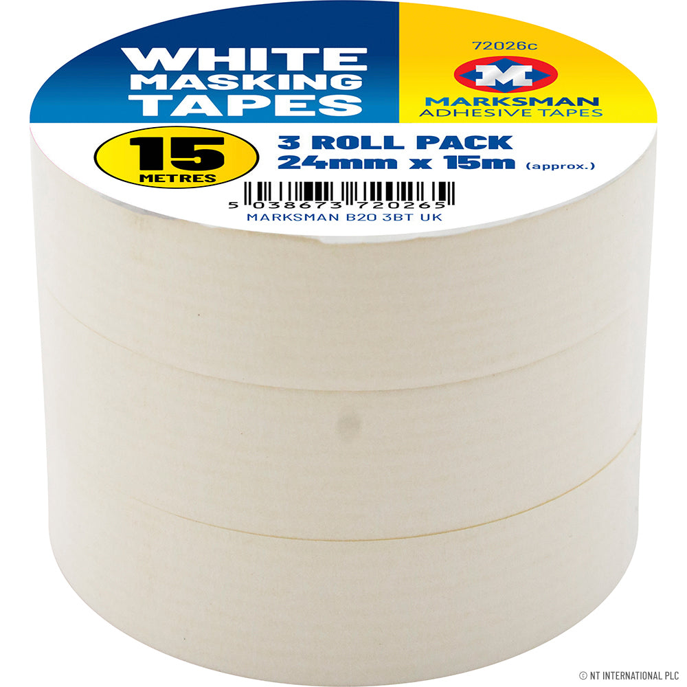 3 Roll Masking Tape - 24mm x 15m