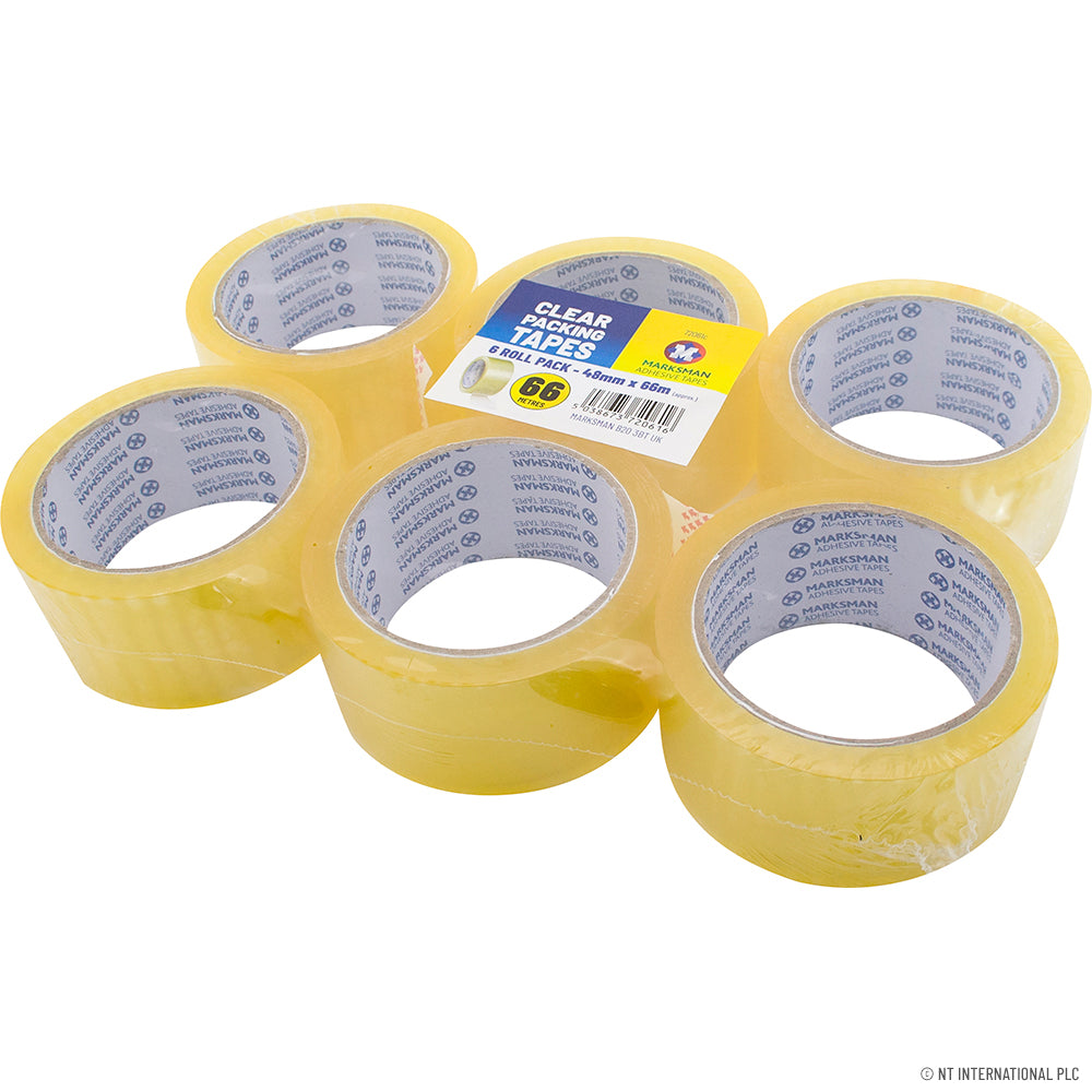 6 Roll Brown Packing Tape 48mm x 40m