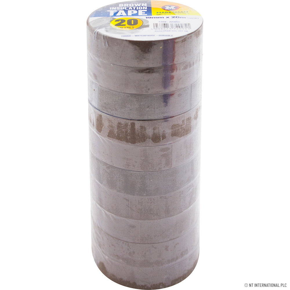 10pc PVC Insulation Tape 19mm x 20m - Red