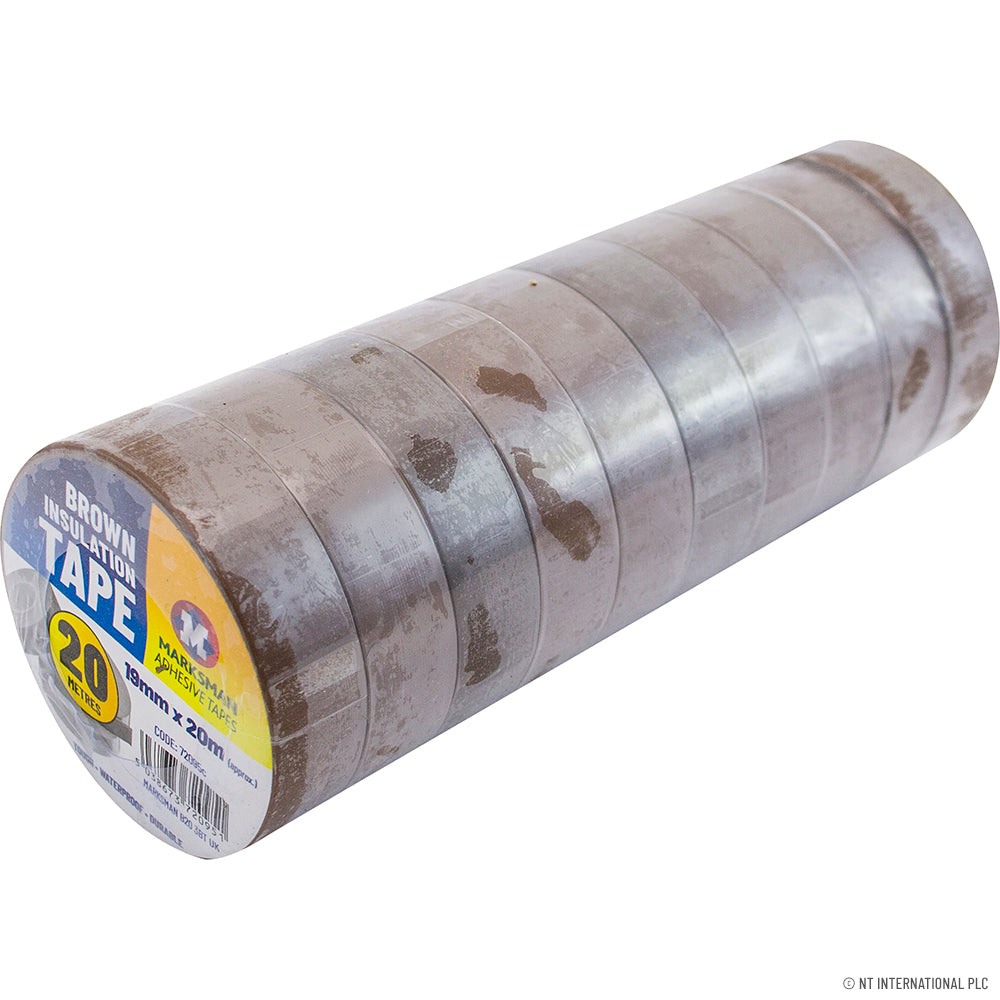 10pc PVC Insulation Tape 19mm x 20m - Red