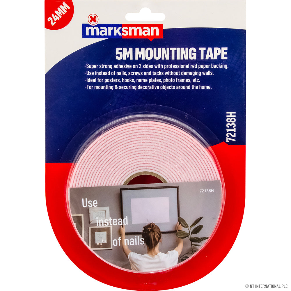 24mm x 5m Mounting Tape - Red
