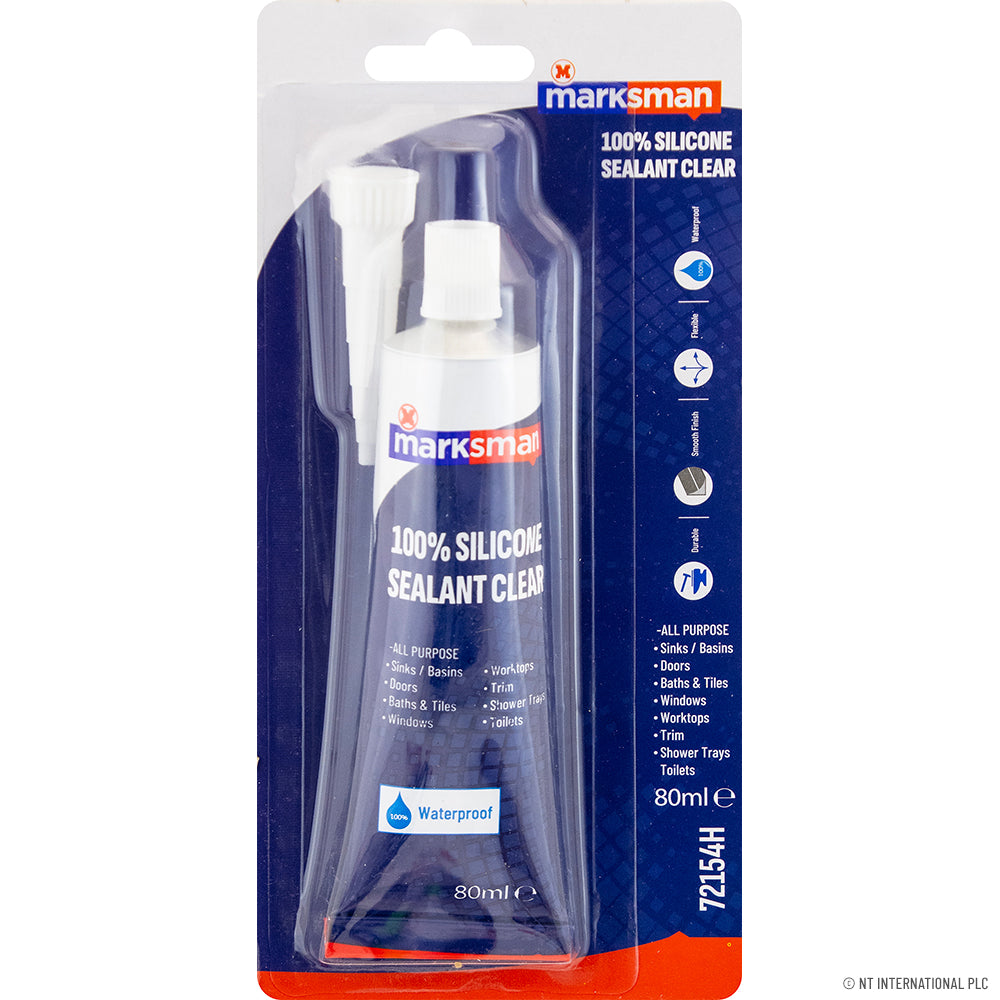 80ml Mould Resistant Clear Silicone Sealant