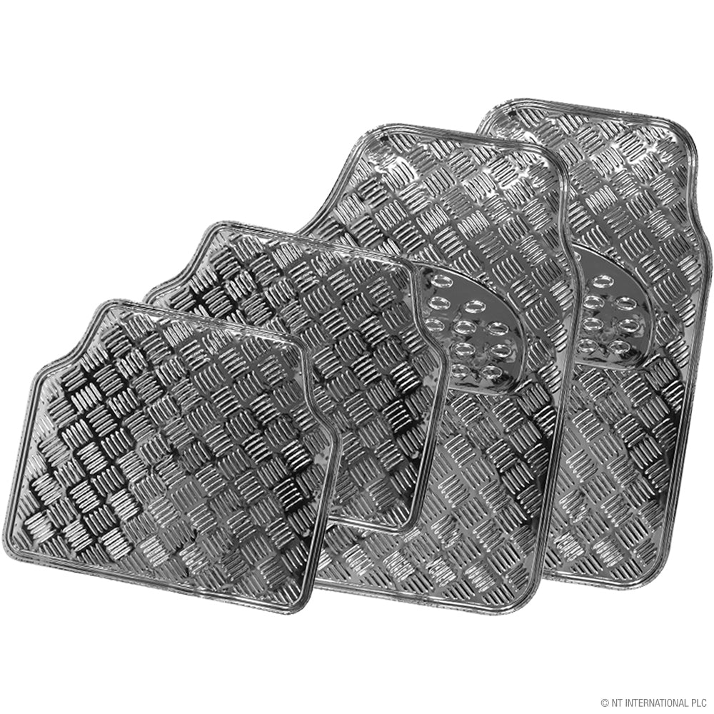 4pc Aluminium Car Mat - Blue