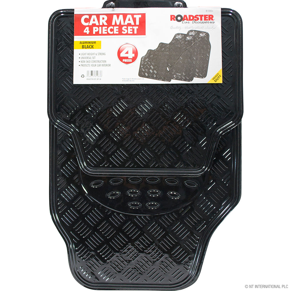 Peak Kit 4pc Aluminium Car Mats - Black - Peak Kit