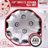 Peak Kit 4pc 13" Wheel Cover Set in Silver - Peak Kit