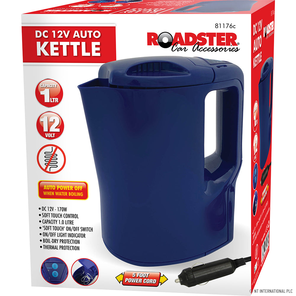 12v Portable Vehicle Electric Kettle - Blue