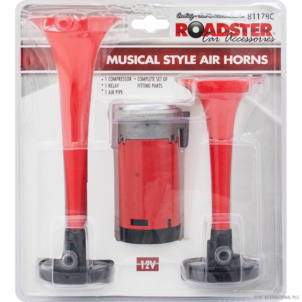 12v Dual Air Horn Musical Style