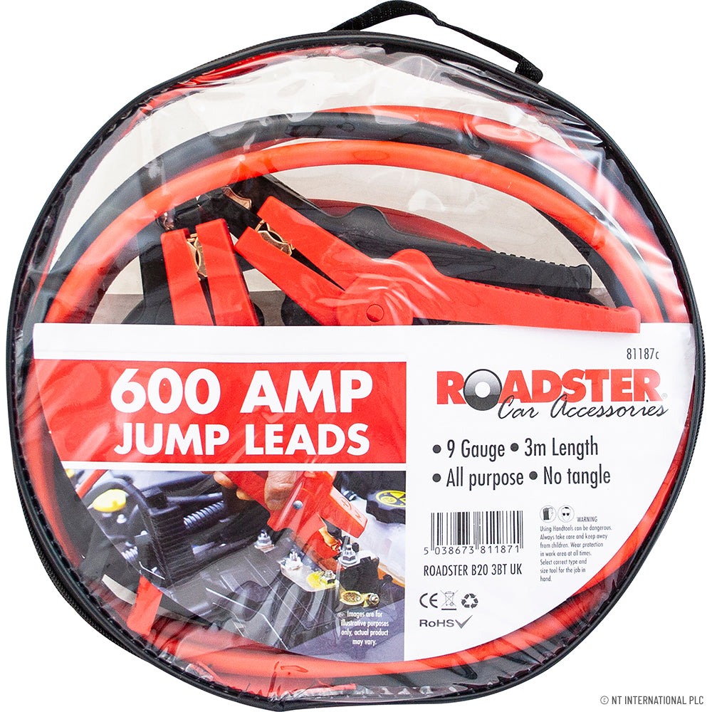 600 Amp Jump Leads - 3m